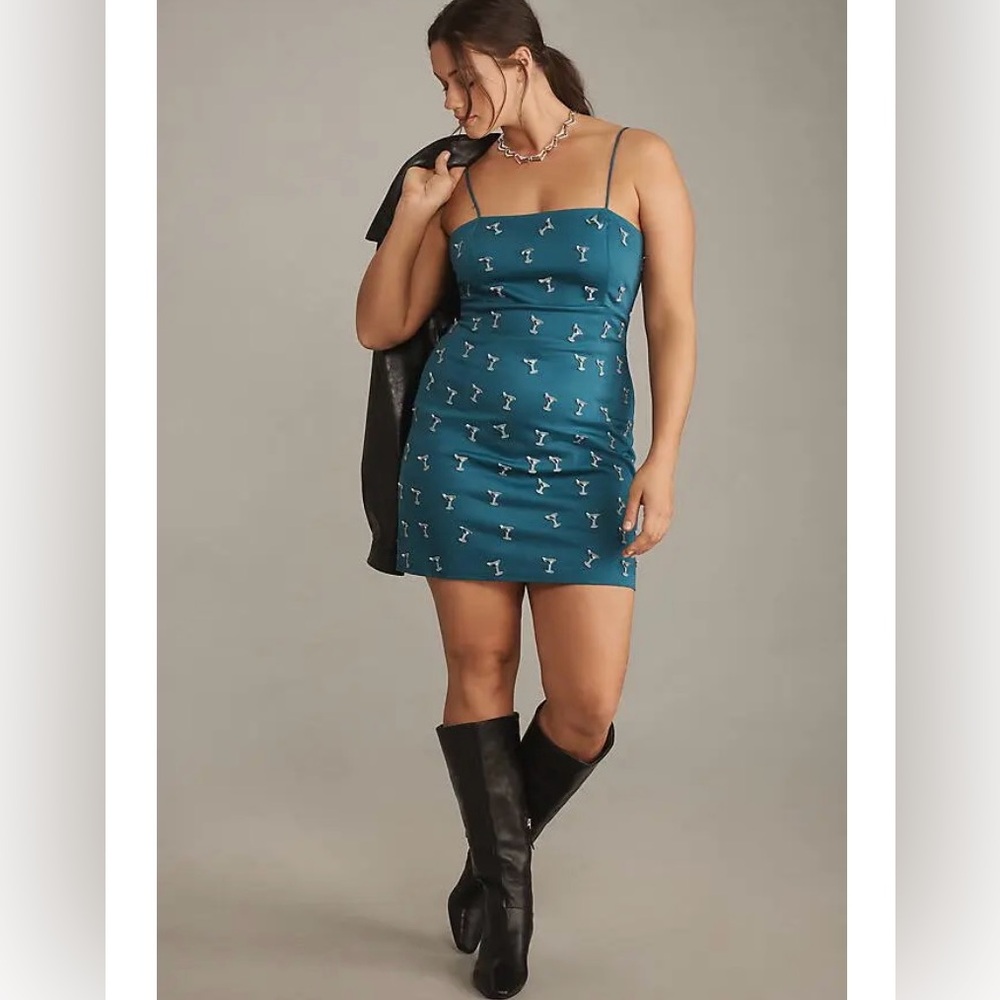 ANTHROPOLOGIE Maeve The Brynne 3D Mini Dress - Picture 1 of 14